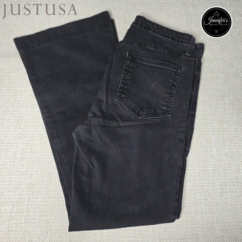 JUST USA Women's Black Flare Jeans Size 29